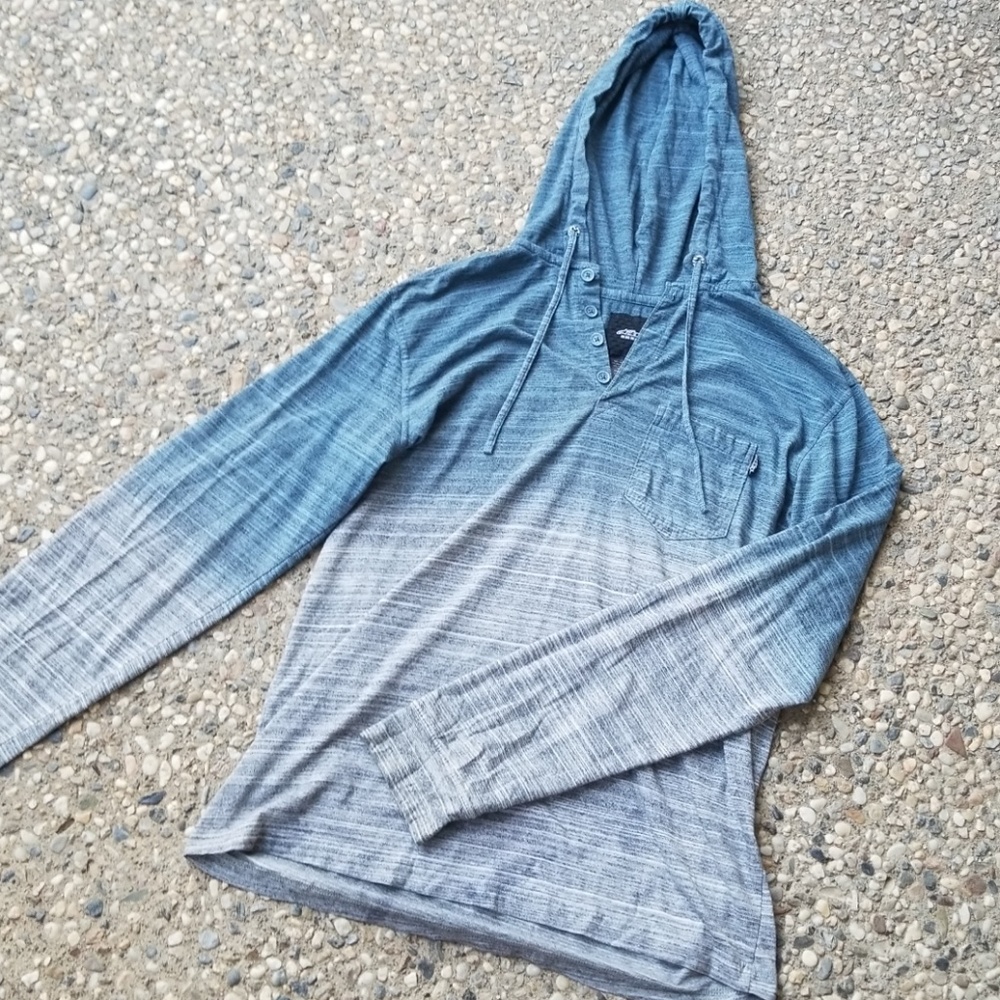 Astars Blue and Gray Ombre Lightweight Sweatshirt